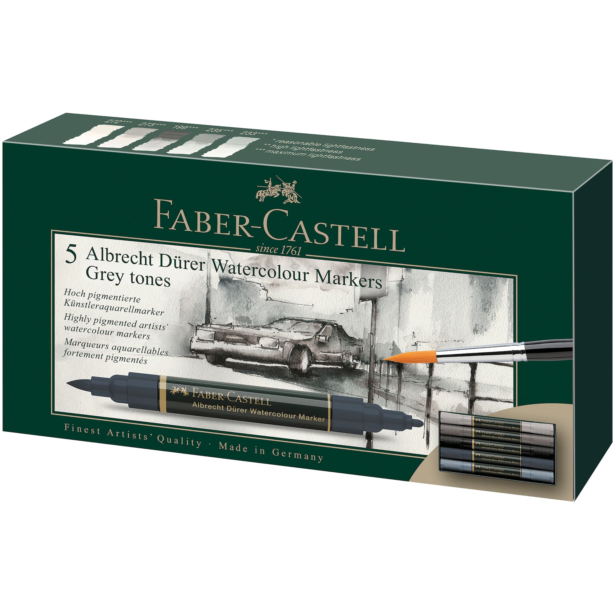 Faber-Castell® Arbrecht Dürer 5-Piece Watercolor Marker Set